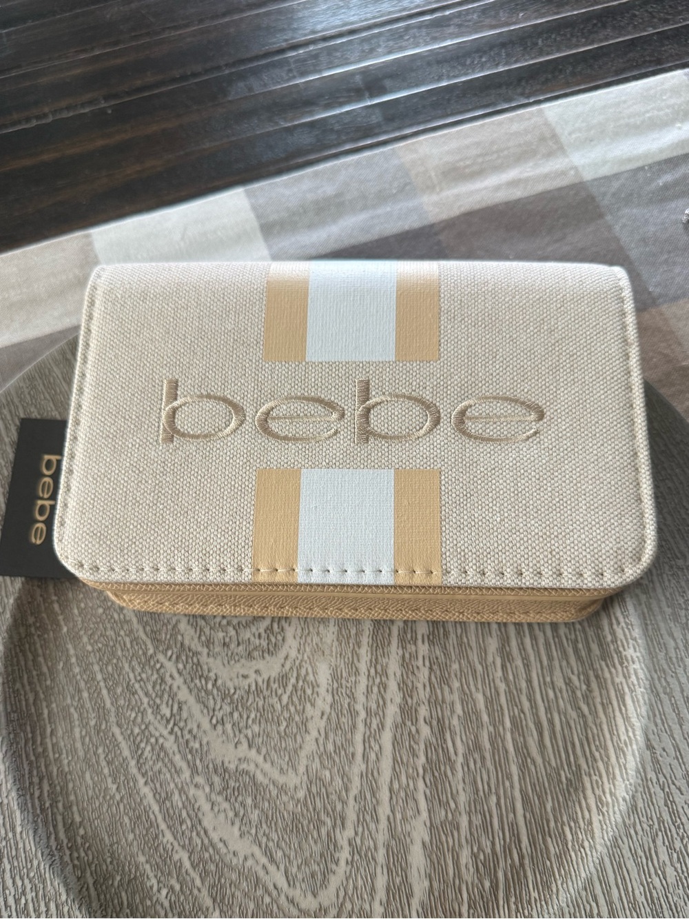 bebe Paisley Canvas Crossbody NWT
